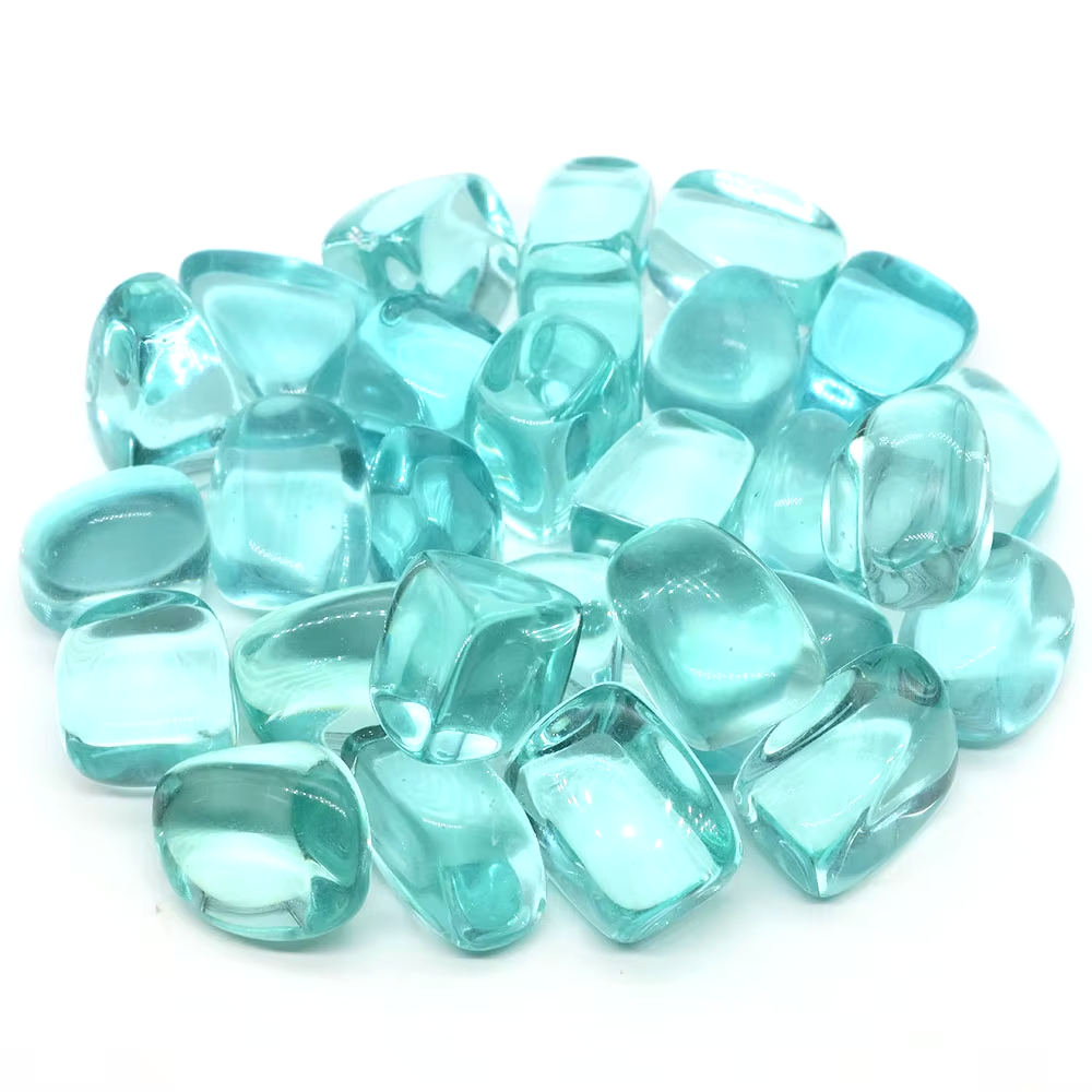 Marine Aquarium Gravel - Ocean Blue Obsidian Tumbled Stones Healing