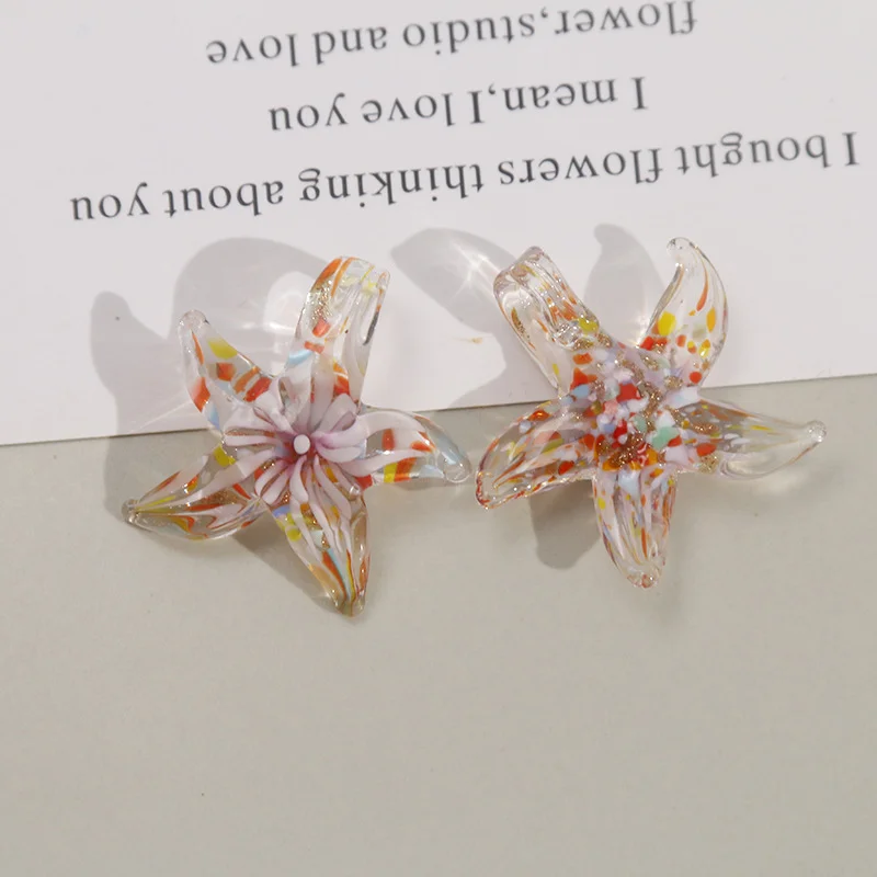 Marine Aquarium Europe - 2PC Cute Starfish Pendant Ornament Glass