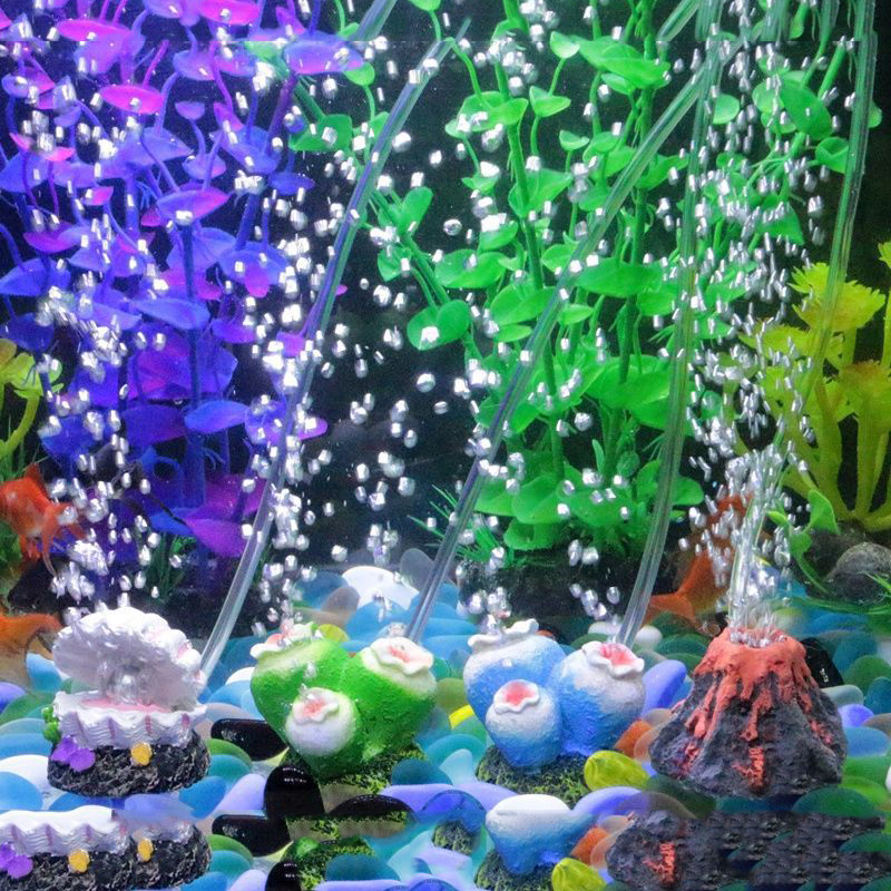 Marine Aquarium Hobby - Fish Tank Landscaping Simulation Volcano Aquarium