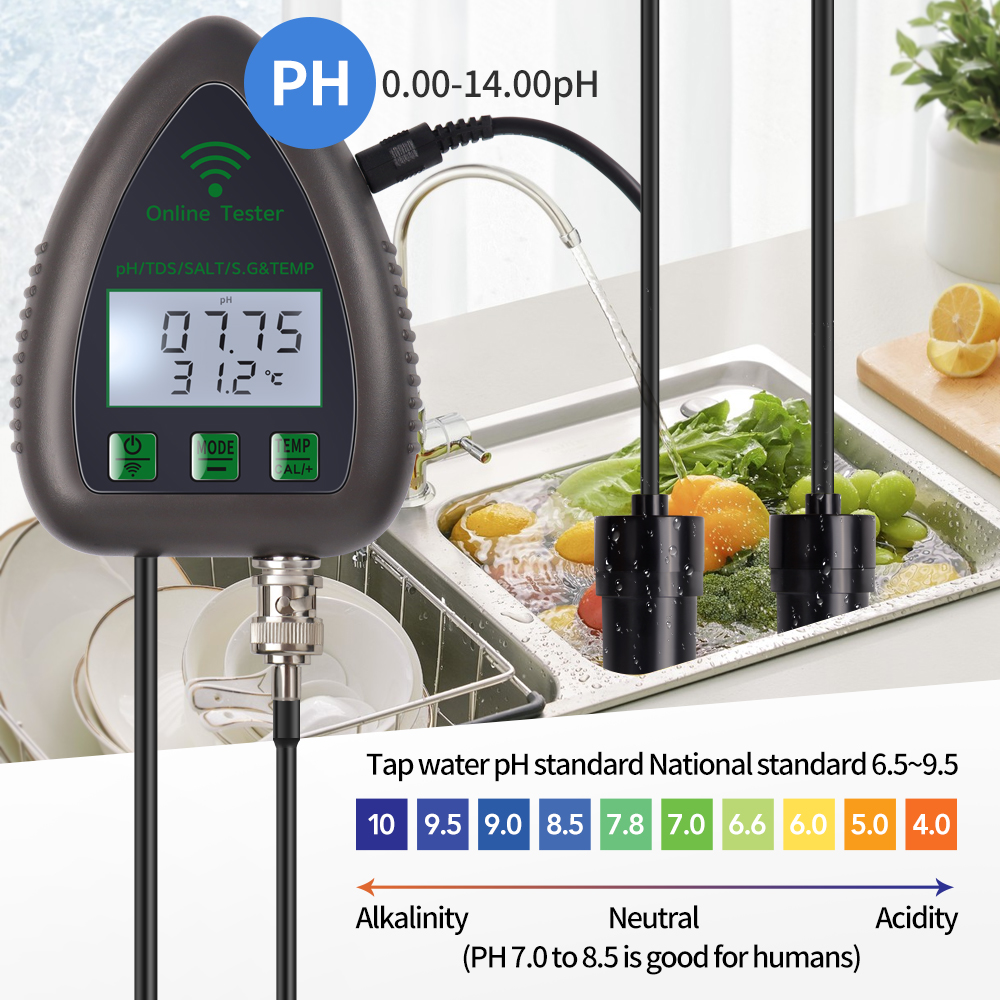 Tuya WiFi 5 in1 Water Quality  - đánh giá và giá Marine Aquarium Water Analyzer