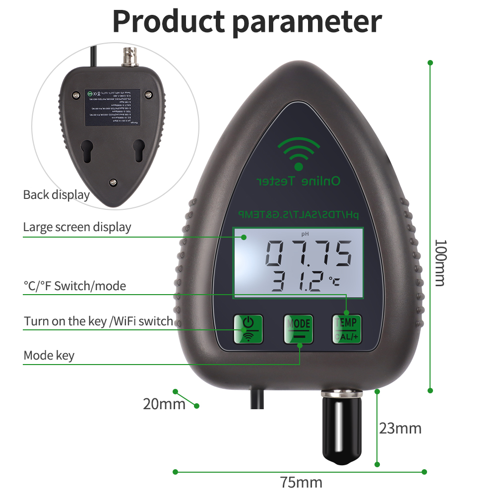 Tuya WiFi 5 in1 Water Quality  - đánh giá và giá Marine Aquarium Water Analyzer