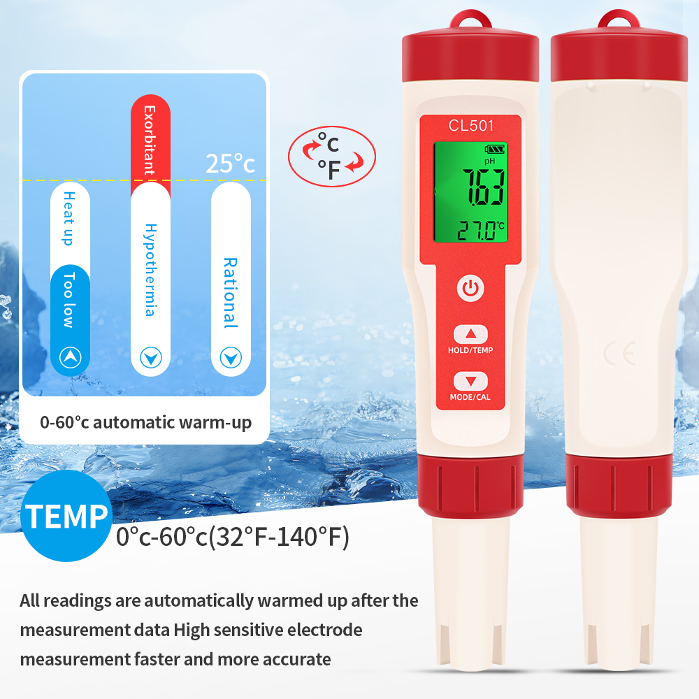 PH/CL2/H2/ORP/Temperature Mete - đánh giá và giá Marine Aquarium Water Analyzer