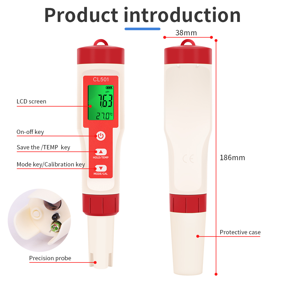 PH/CL2/H2/ORP/Temperature Mete - đánh giá và giá Marine Aquarium Water Analyzer