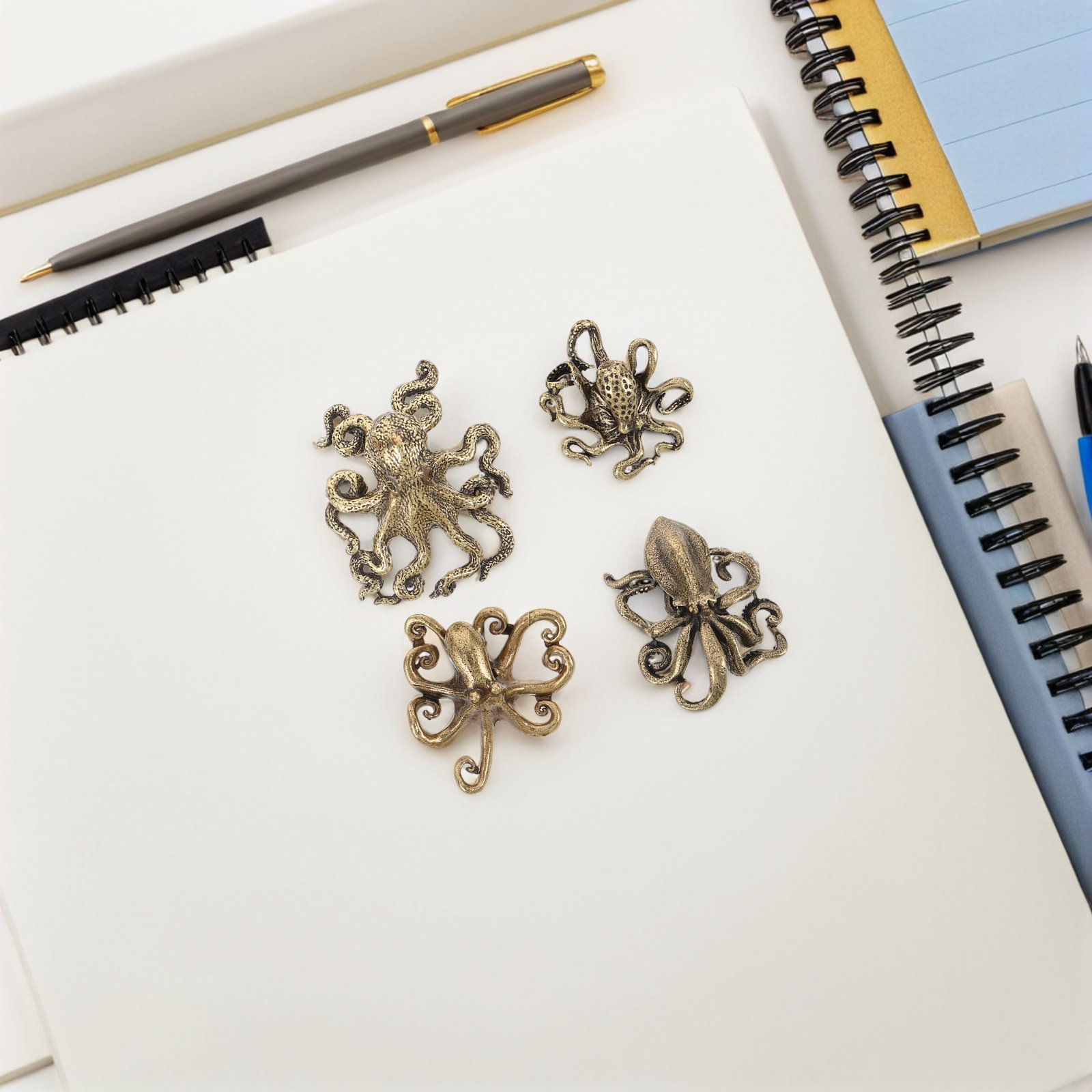 4Pcs Brass Octopus Decoration  - đánh giá và giá Marine Aquarium Europe